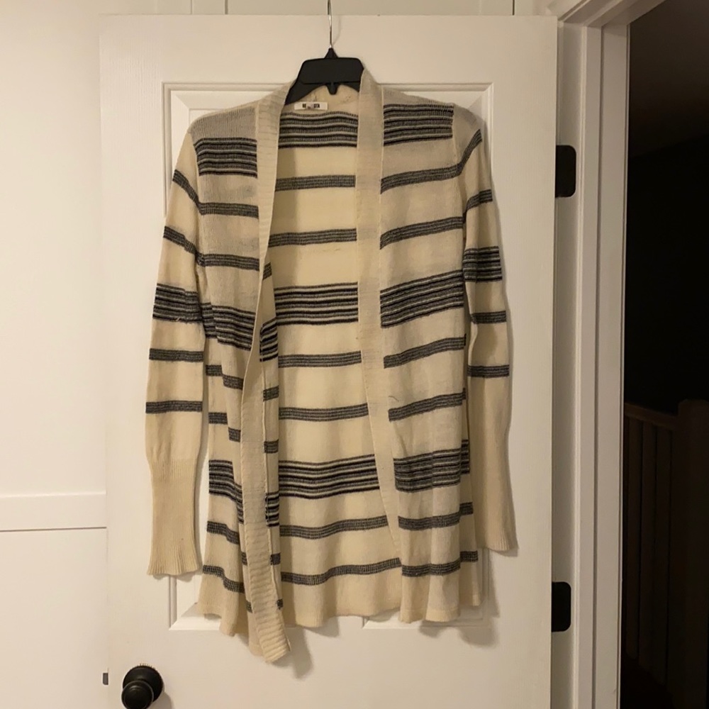 Black and creme striped cardigan. Great condition.